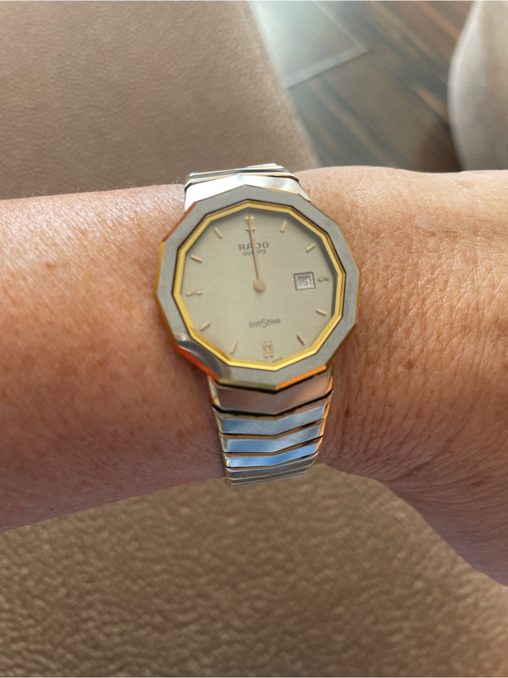 Rado Silver and Gold Two-Tone men’s Octagonal Dress Watch